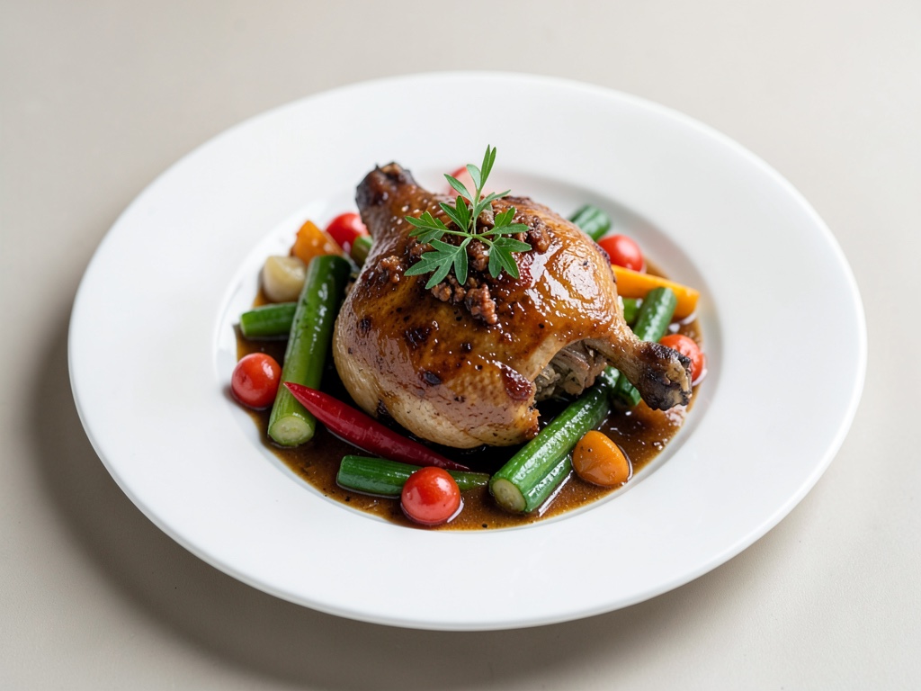 Pollo provenzale con verdure al forno