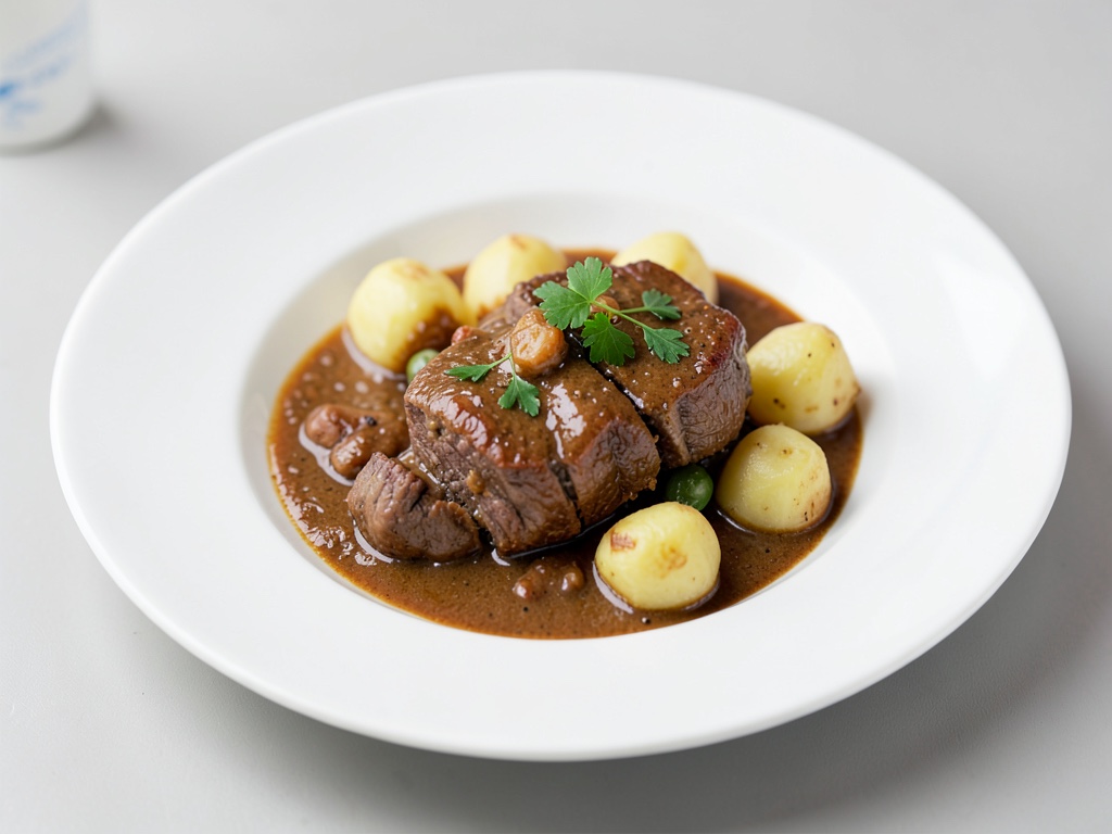 Zartes Lamm mit Kartoffeln im Topf