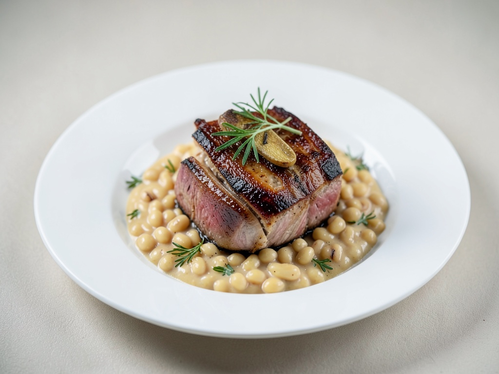Kassler con fagioli cremosi