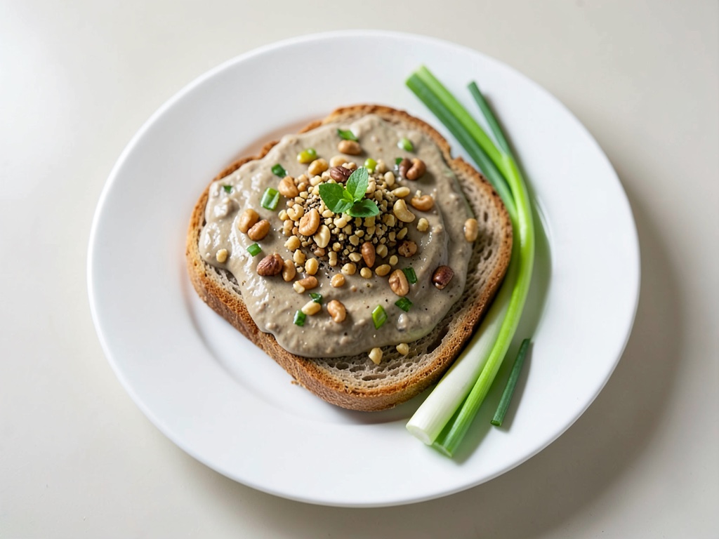 Puffer crujientes de grano en sándwiches de tofu