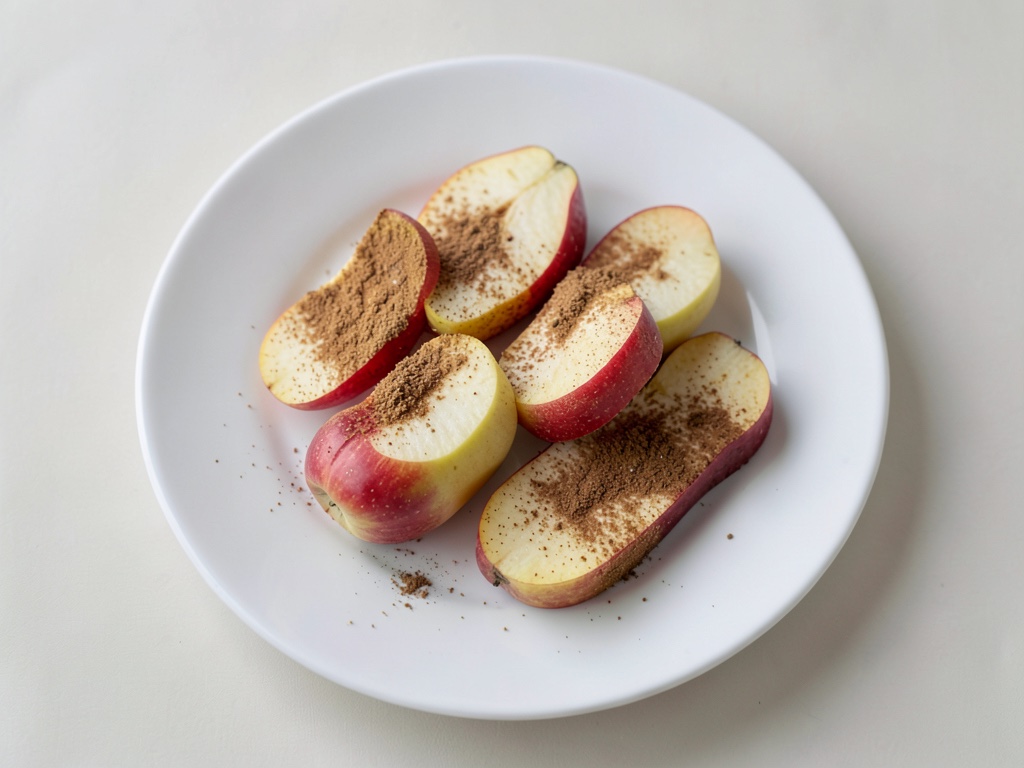 Rodajas crujientes de manzana con canela