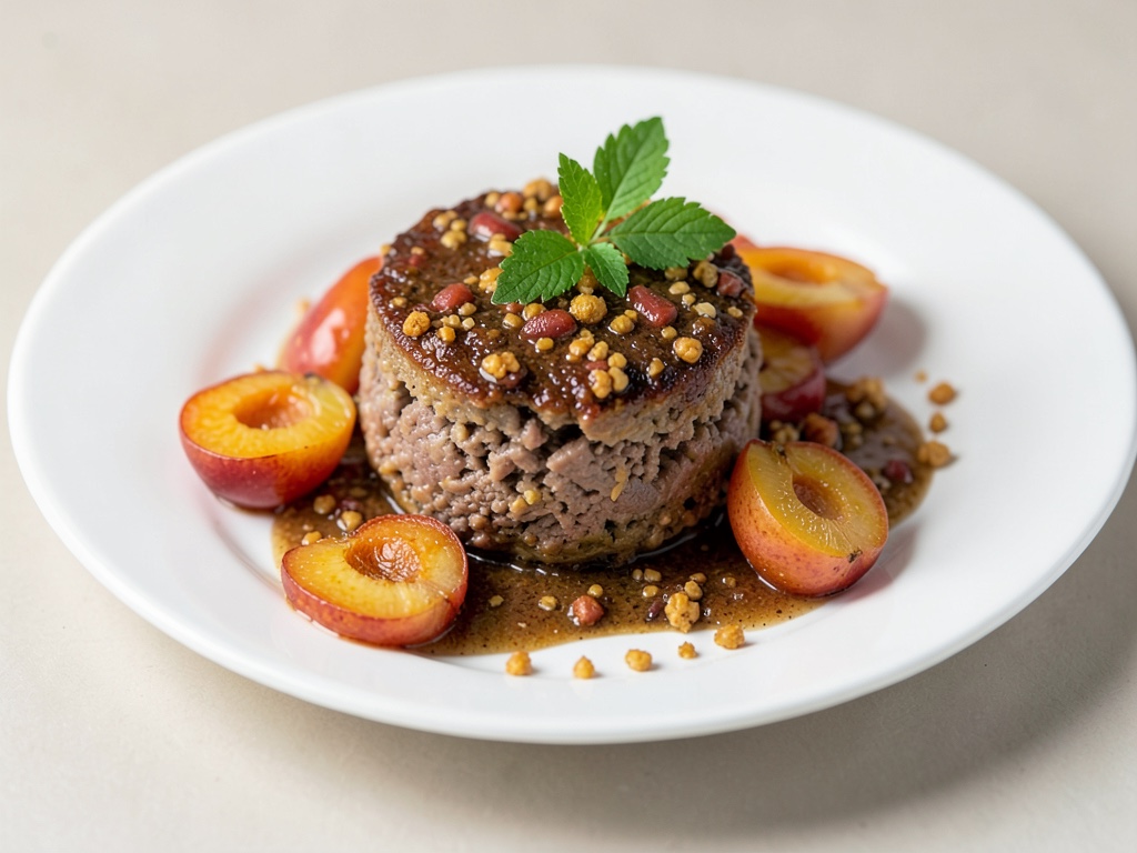 Polpettone di carne speziato con albicocche