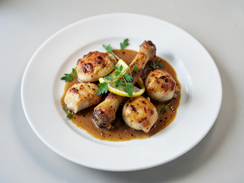 Cosce di pollo al miele e limone con aglio