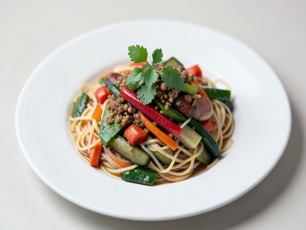 Wok di verdure con noodles di vetro