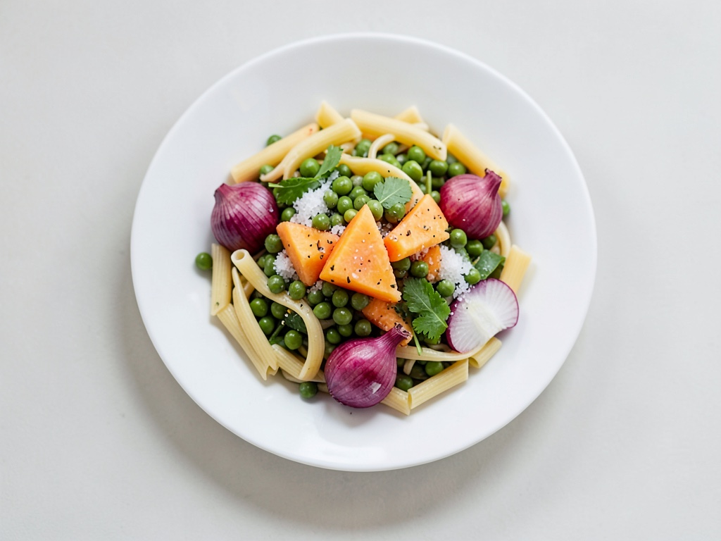 Insalata di noodles di riso con melone