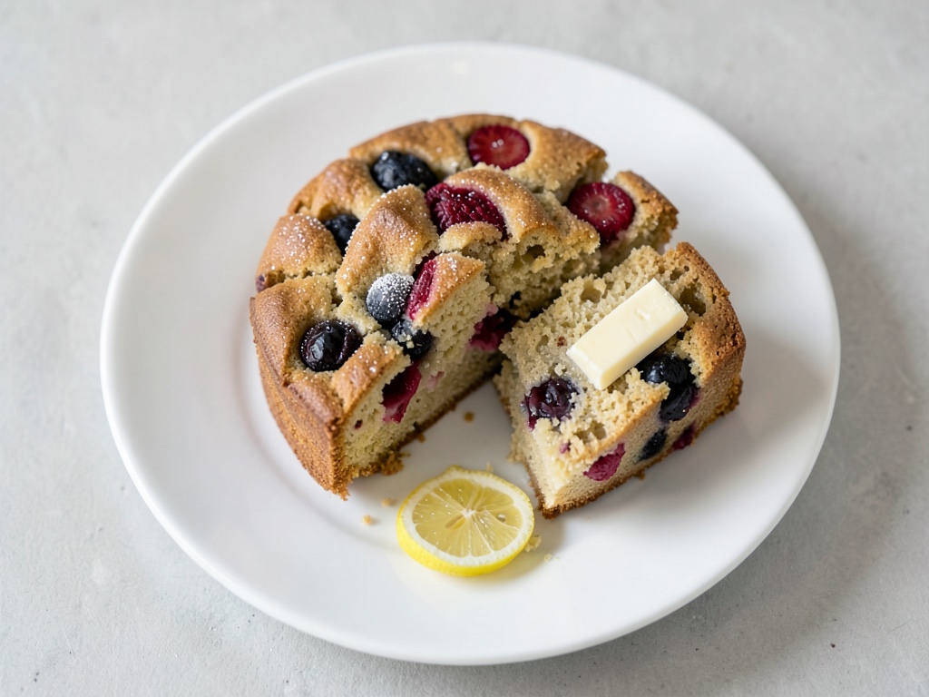 Fluffiger glutenfreier Zitronen-Obst-Kuchen