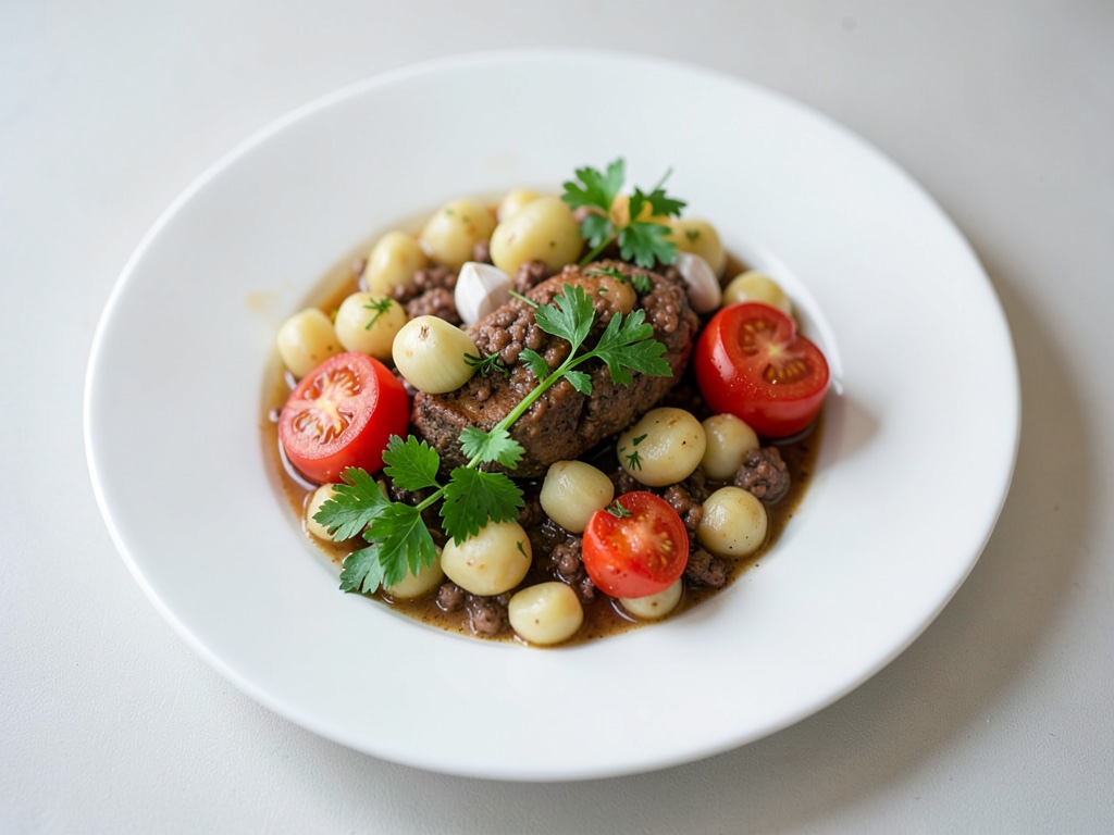 Padella veloce di gnocchi con carne macinata