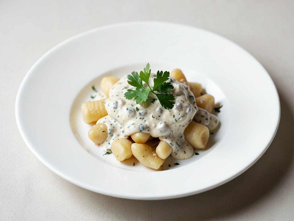 Gnocchi fatti in casa con salsa cremosa al Gorgonzola