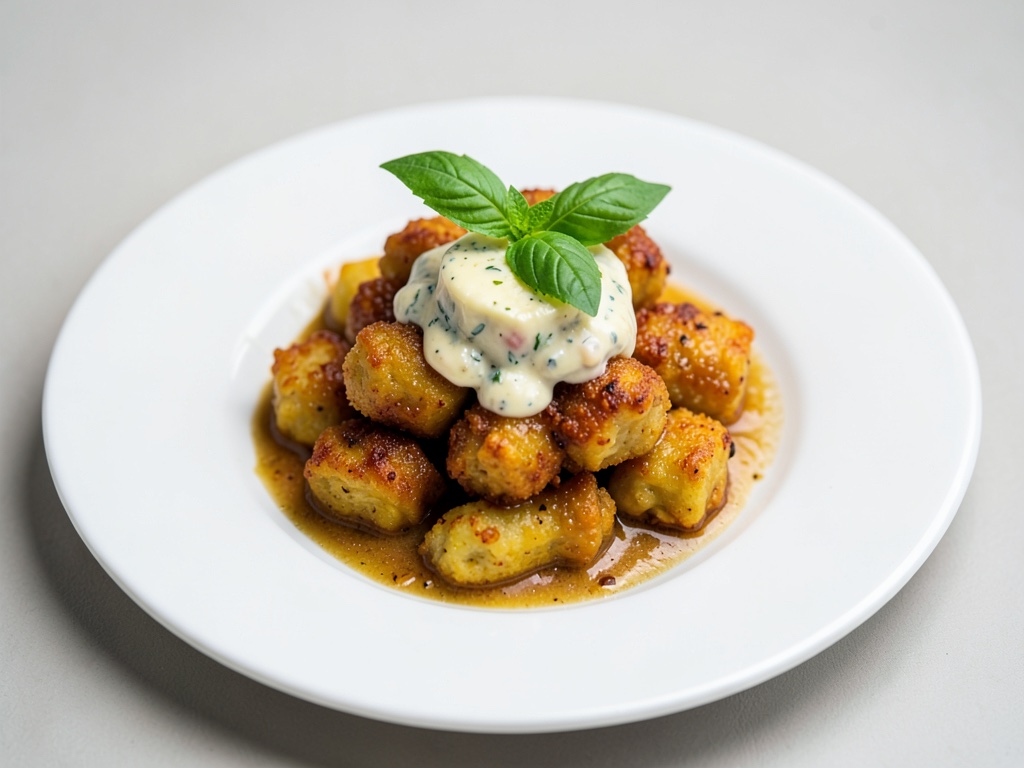 Gnocchi au potiron croustillants au beurre à la basilic frais