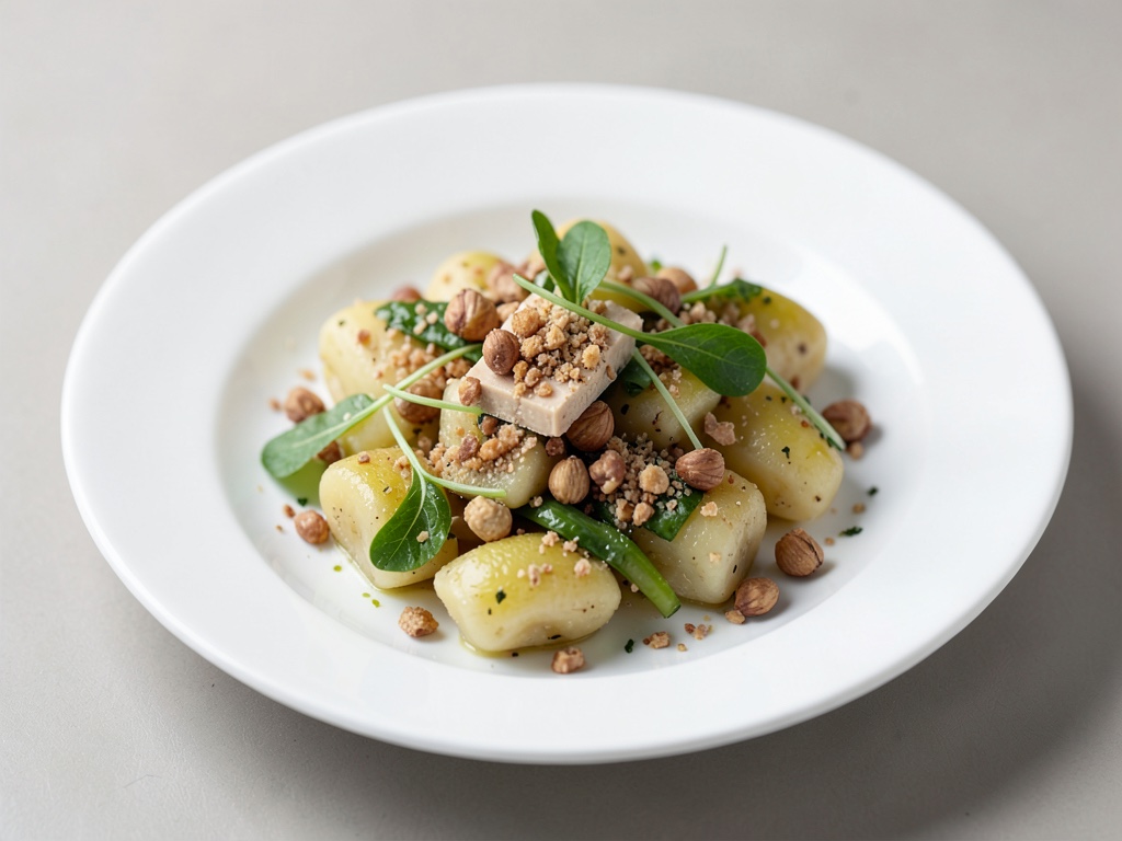 Gnocchi di patata con amaranto e burro alle nocciole