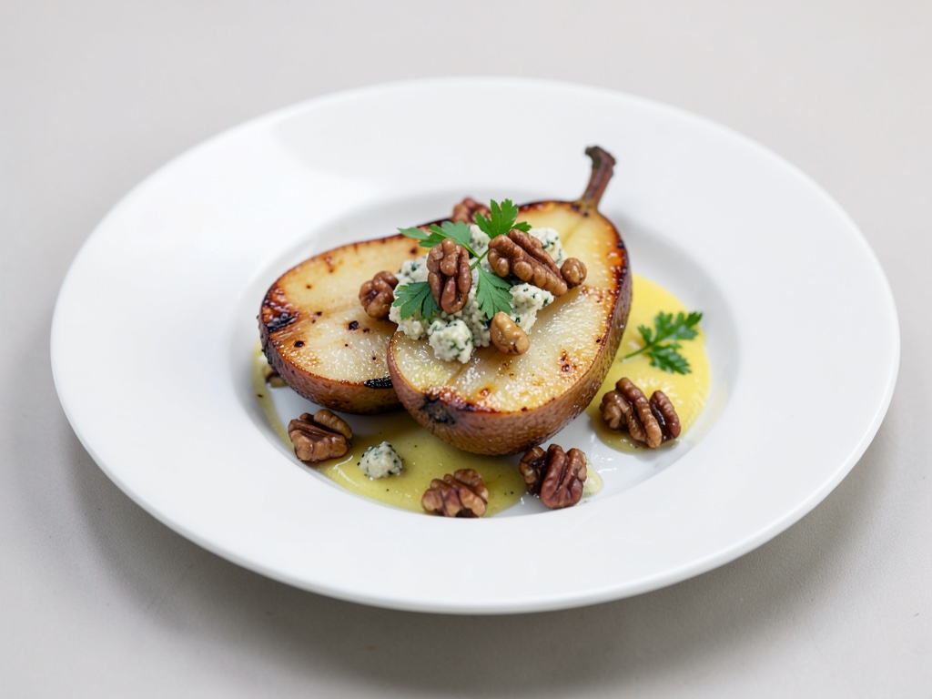 Gegrillte Birnen mit Gorgonzola und Walnüssen