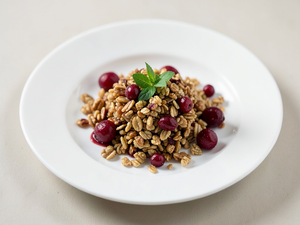 Granola croccante ai mirtilli rossi