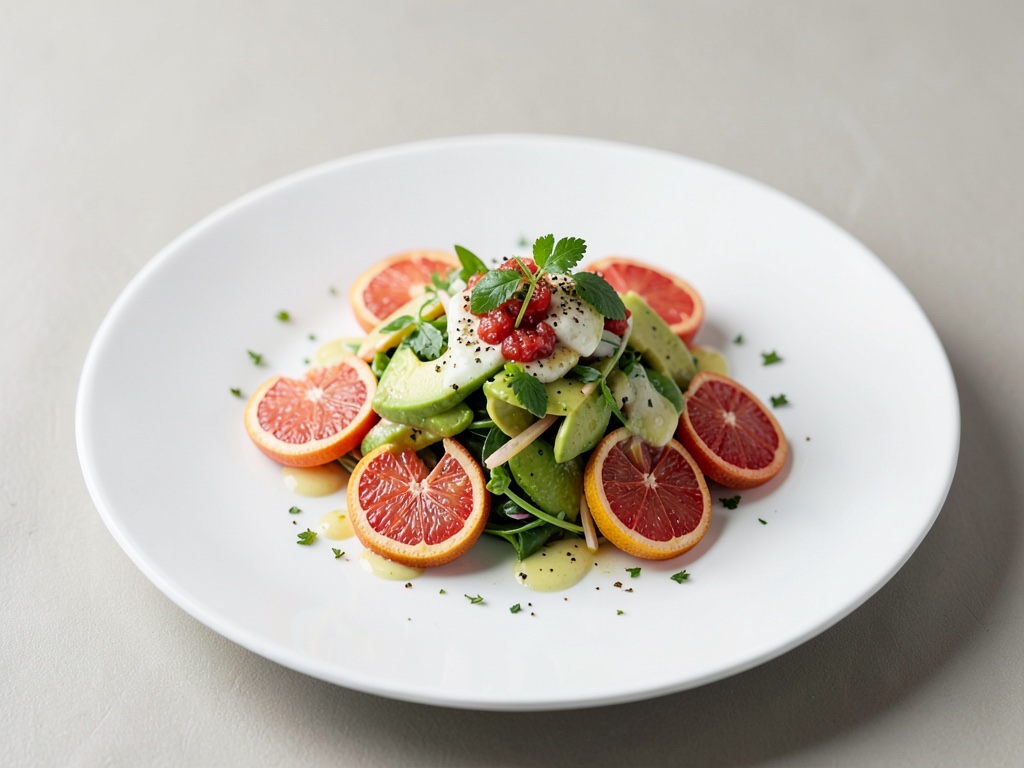 Insalata fresca di pompelmo e avocado
