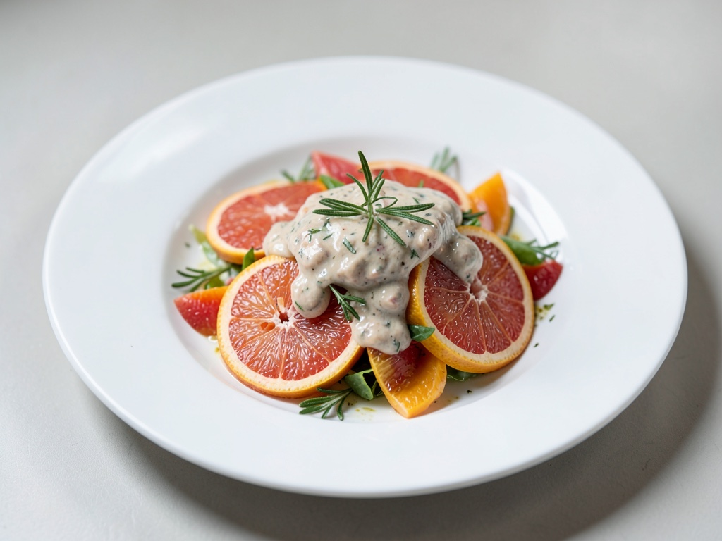 Grapefruit-Orangen-Salat mit Rosmarin-Dressing