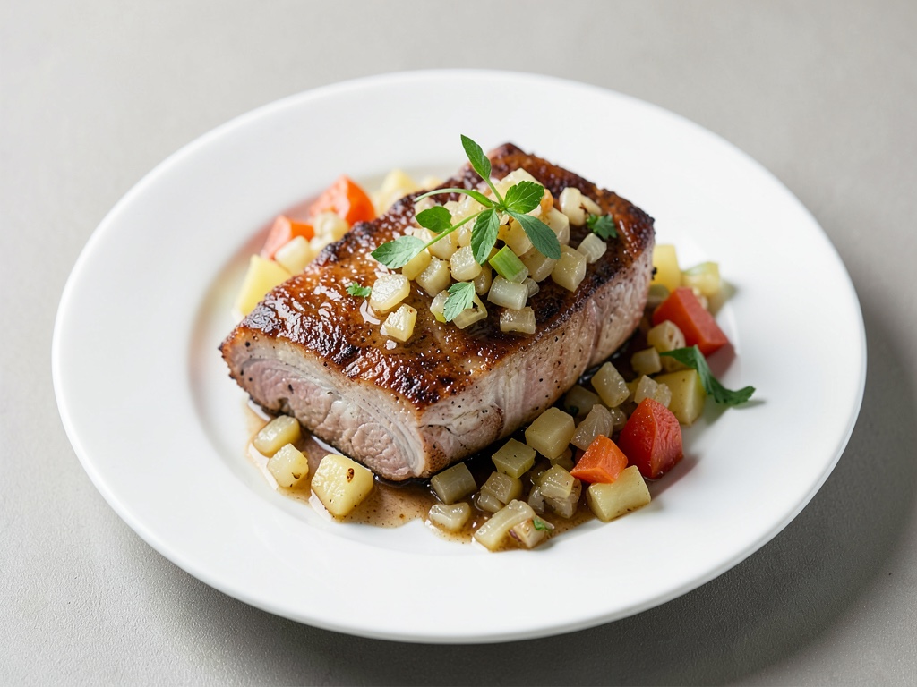 Côtelettes gratinées avec couverte de choucroute et pommes de terre