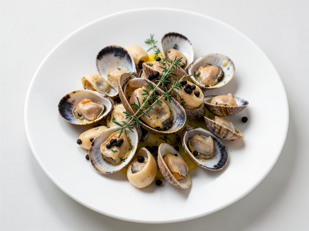 Mejillones crujientes con costra de hierbas