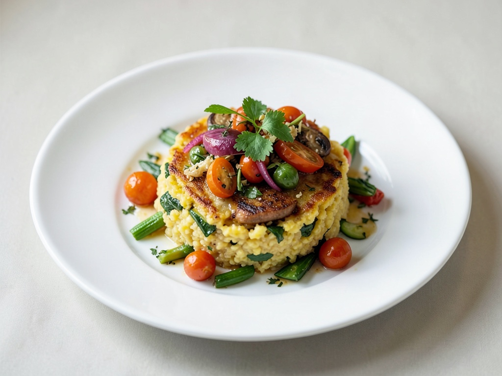 Überbackene Polenta mit Gemüse