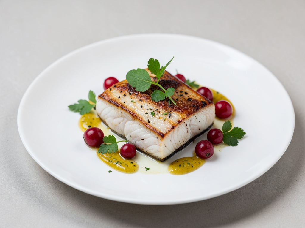 Merluzzo gratinato con ribes