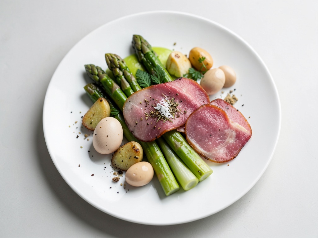 Asparago gratinato con prosciutto