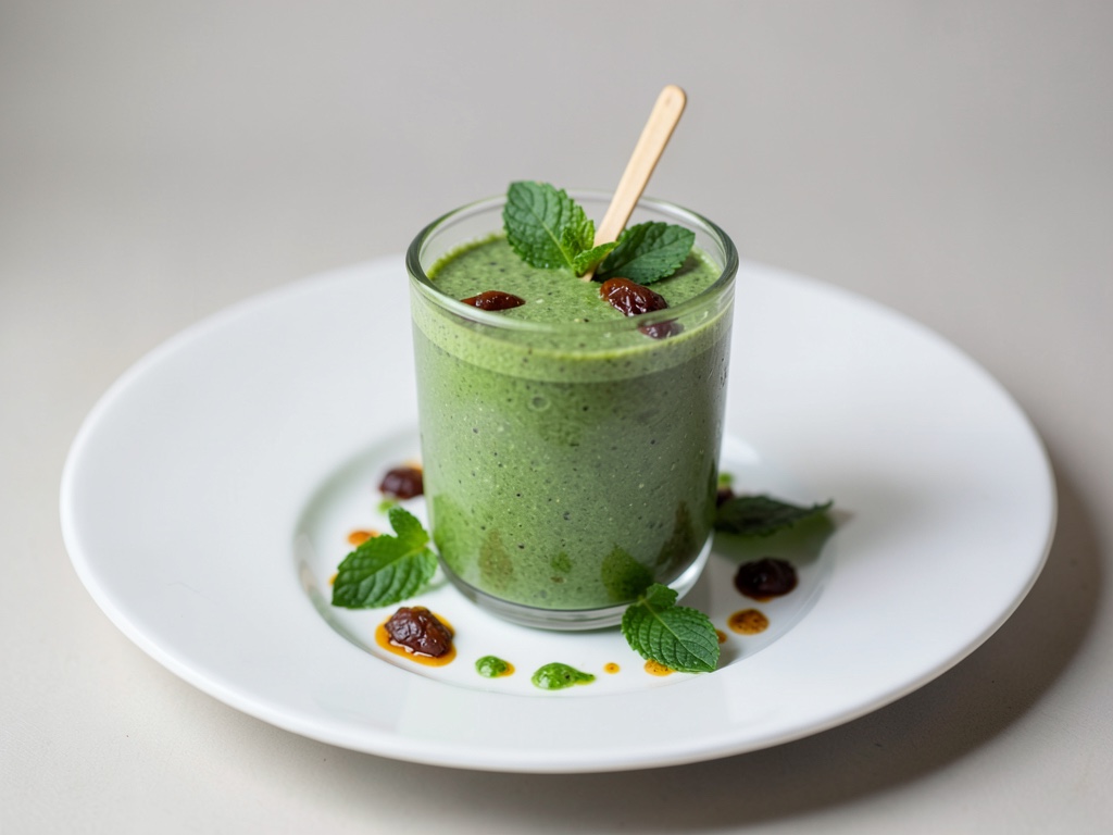 Frischer grüner Minze-Smoothie