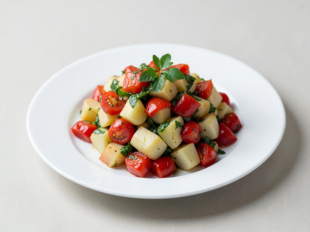Insalata greca di patate e pomodori