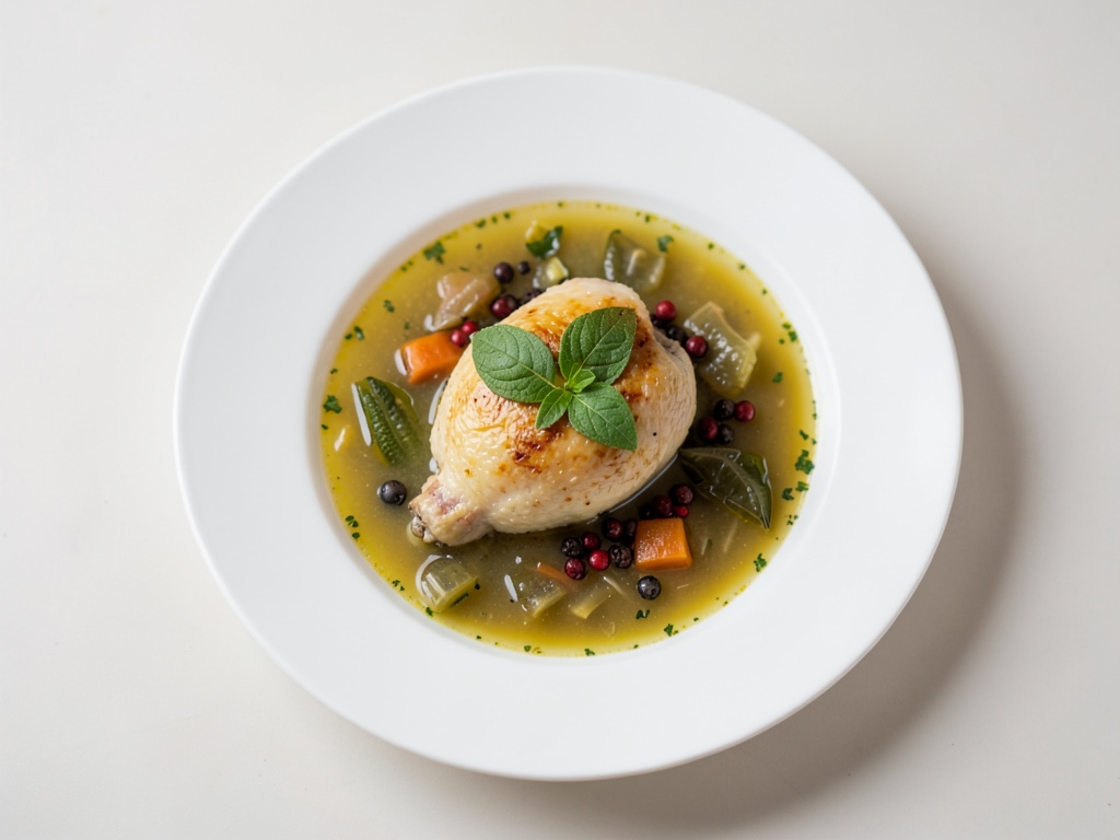 Klassische griechische Zitronenhühnersuppe