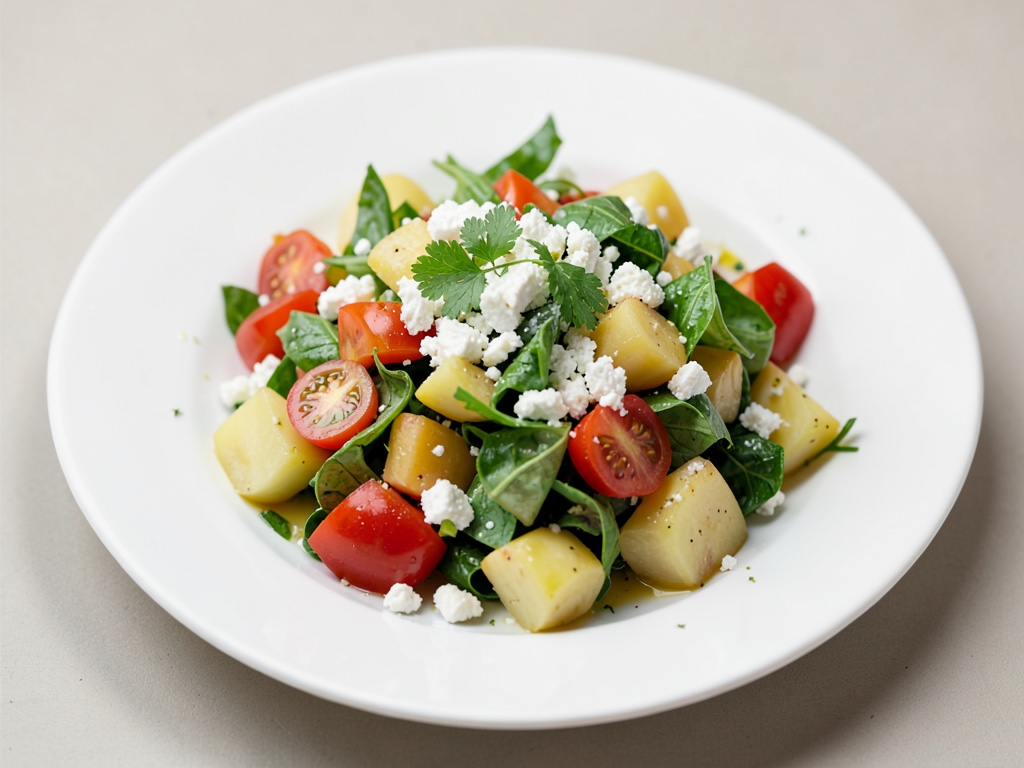 Insalata greca di patate fresca con feta