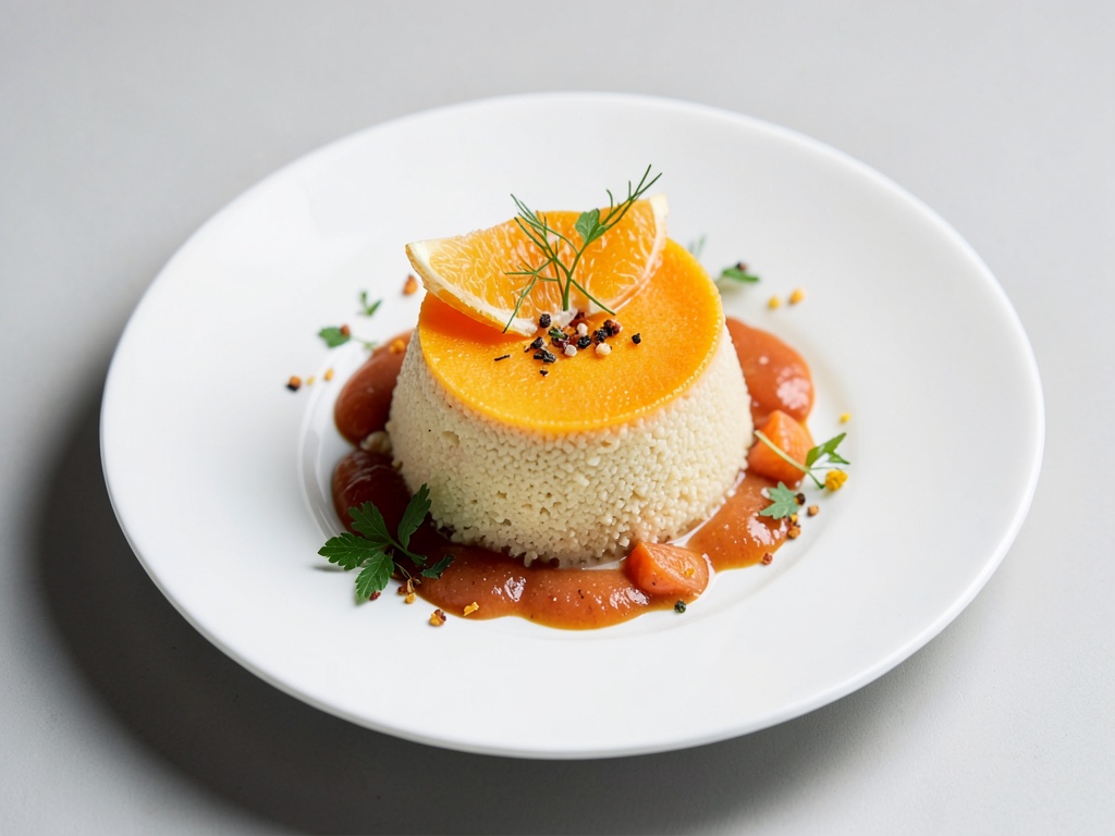 Budino di semola con mandarino