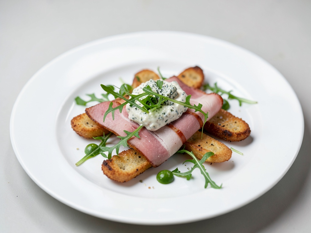 Grissini al prosciutto e rucola con dip al gorgonzola