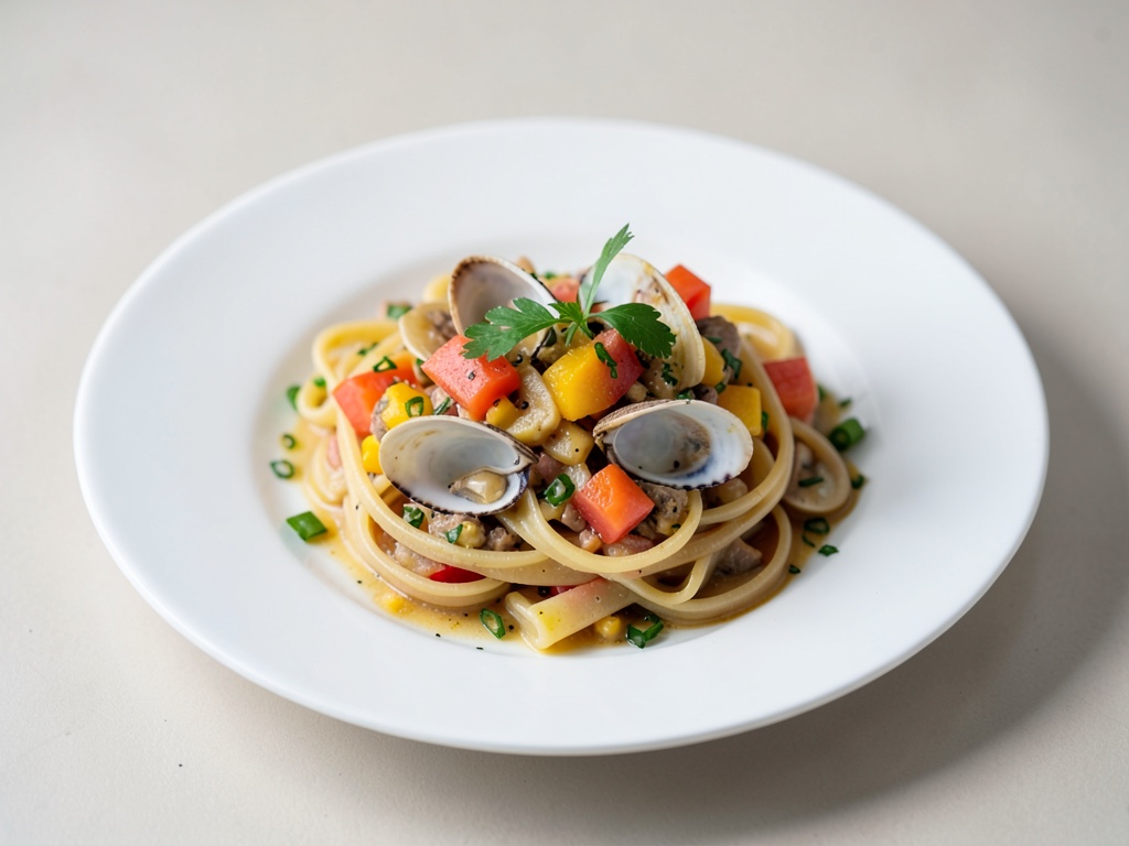 Grandi conchiglie ripiene di melone e mango