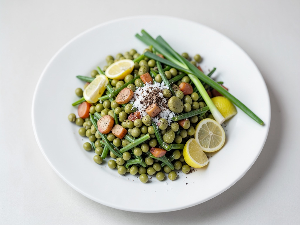 Insalata di fagiolini croccante con condimento al limone
