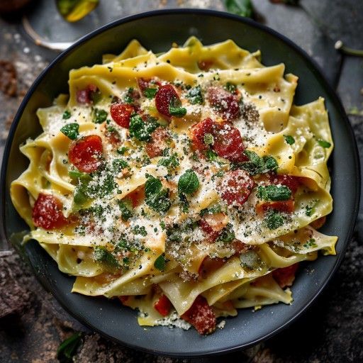 Grüne Lasagne mit Parmesan