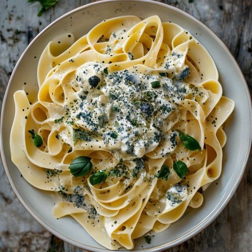 Cremige Nudeln mit Blauschimmelkäse-Sauce