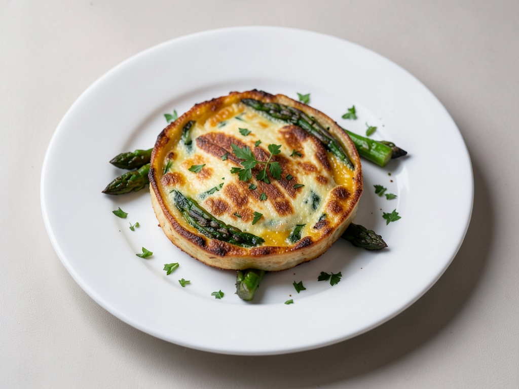 Frittata crujiente con espárragos verdes