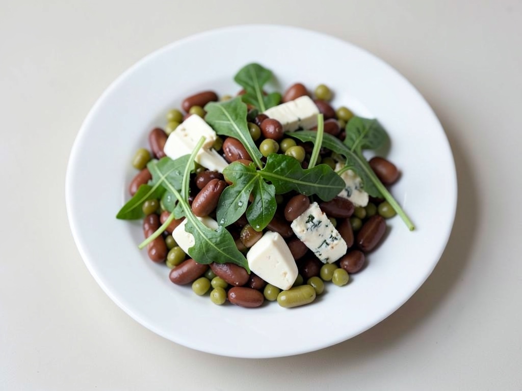 Salade fraîche aux haricots verts et pois
