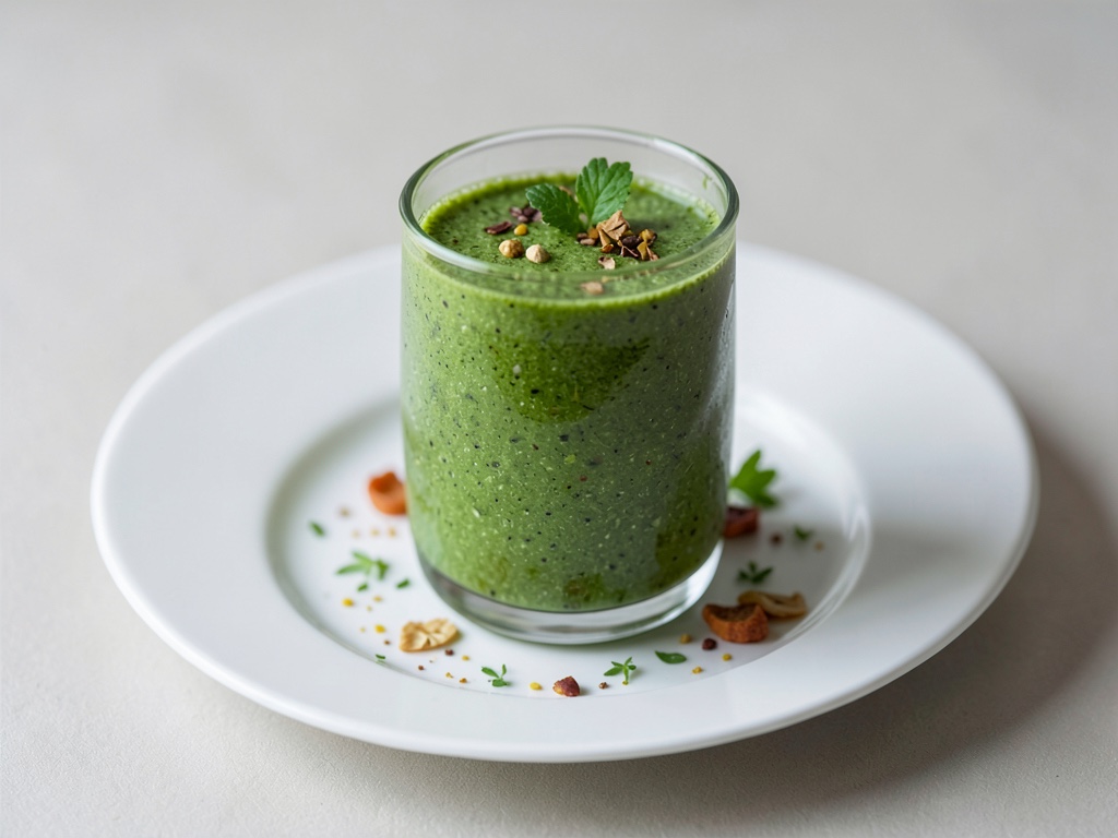 Frischer grüner Kräuter-Smoothie
