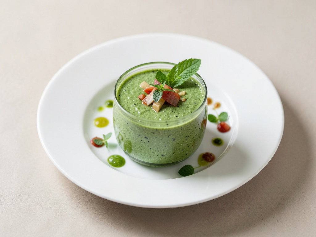 Frischer grüner Kefir-Smoothie