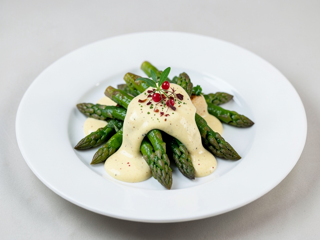 Asparago verde con salsa olandese