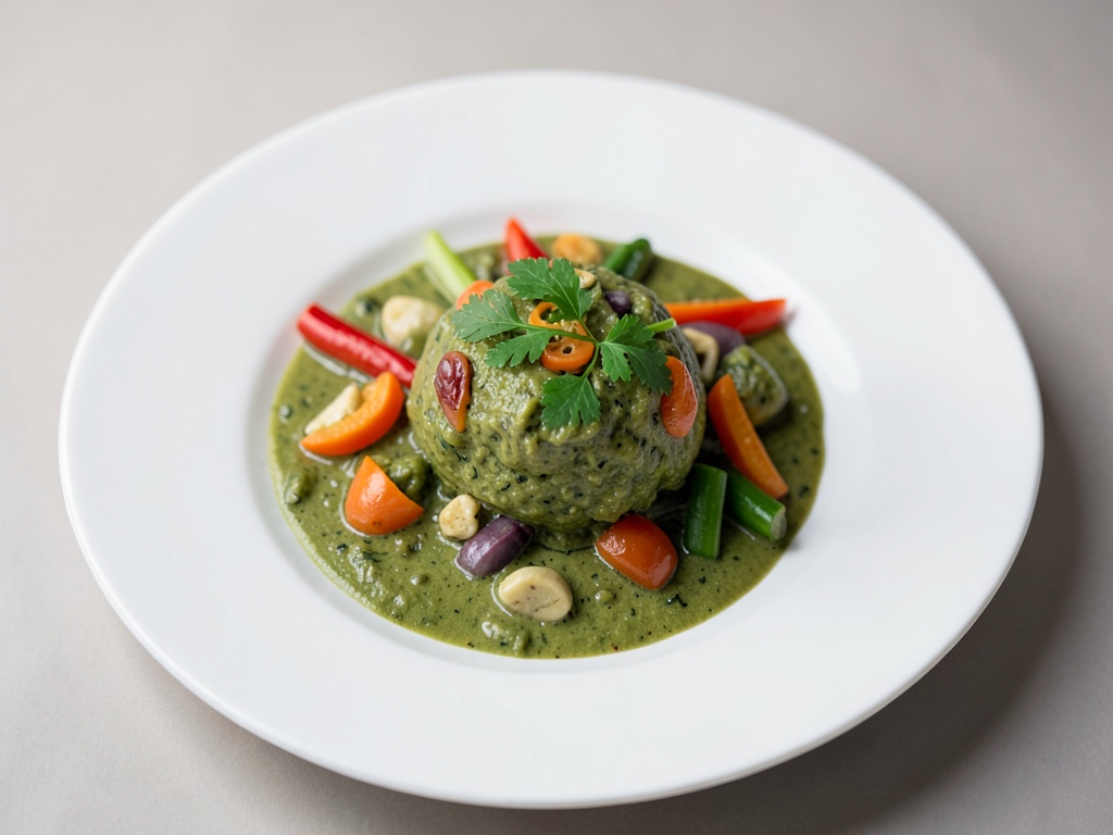 Curry verde semplice con verdure