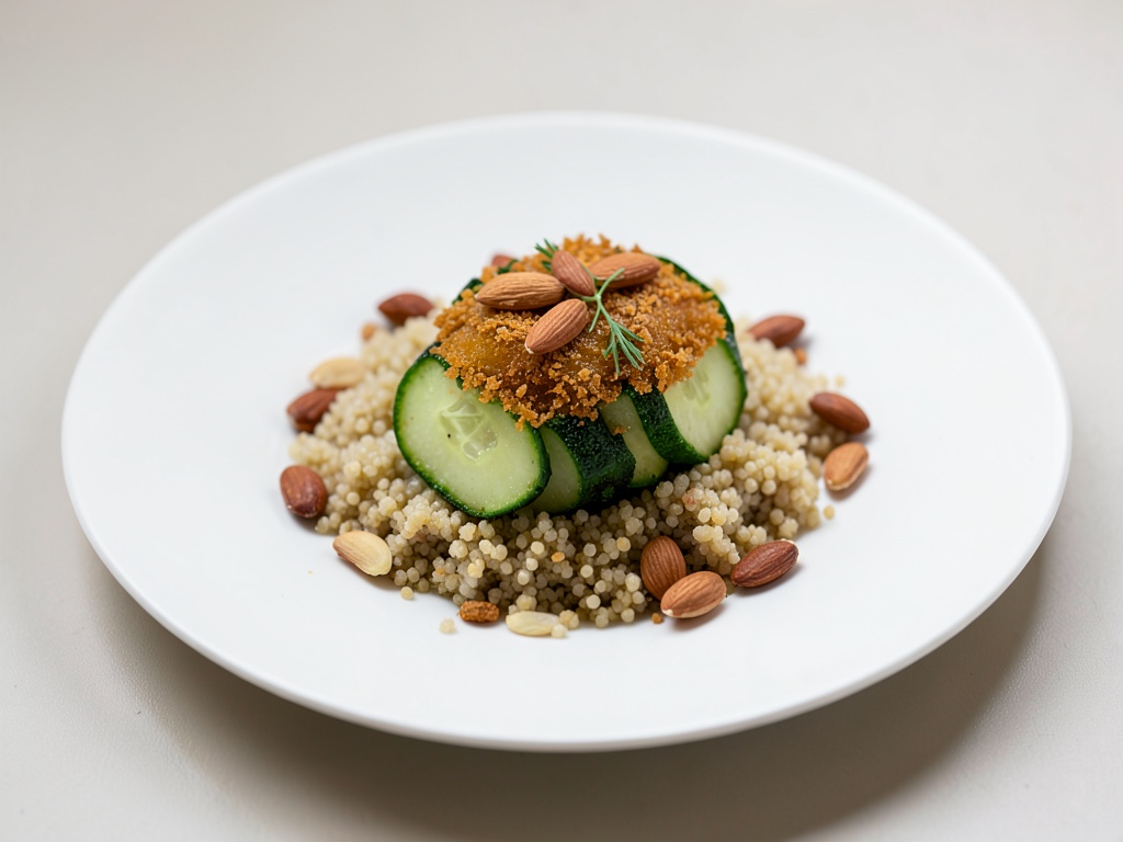 Zucchine croccanti con couscous e mandorle