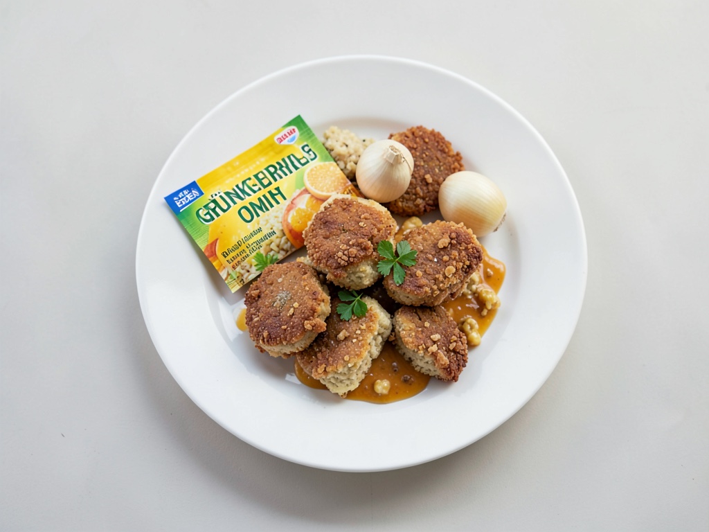Hamburger di Grünkern con crema d'arancia e gnocchi di patate