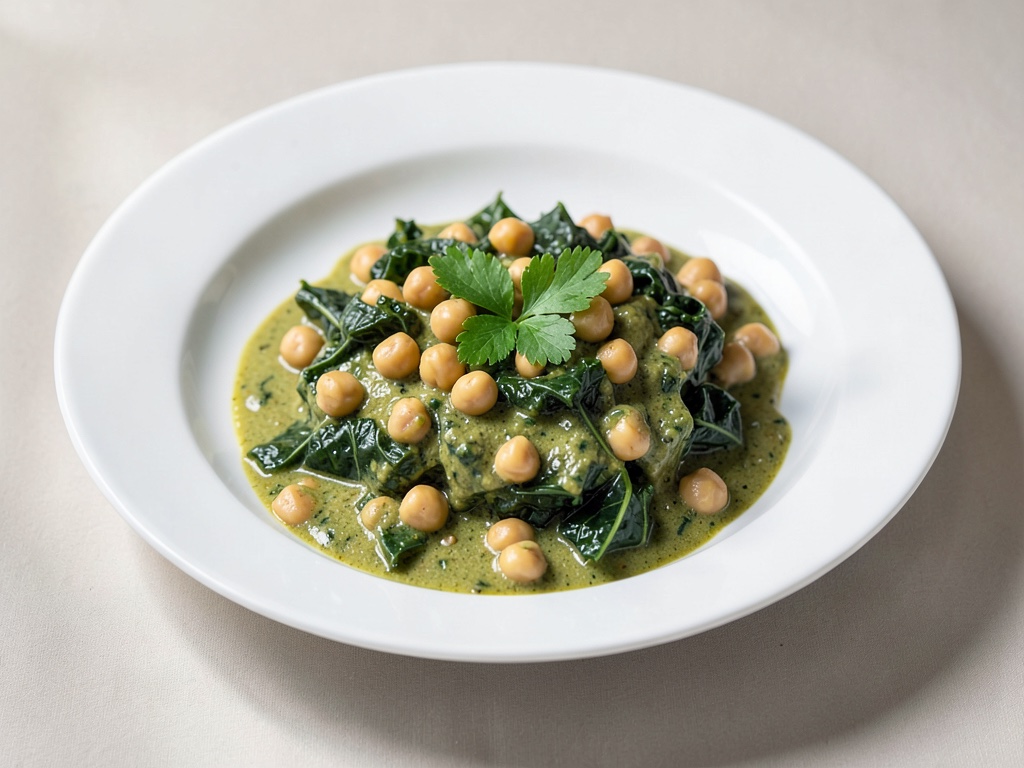 Curry cremoso di cavolo nero con ceci