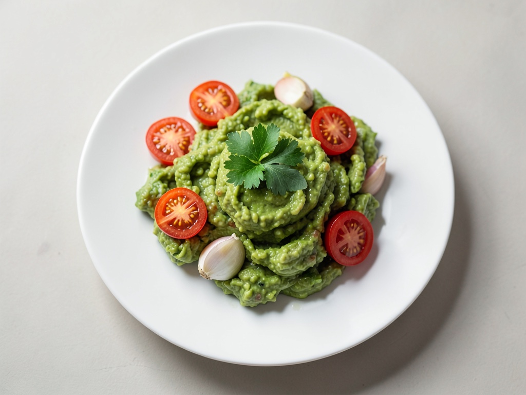 Guacamole crujiente con tomates
