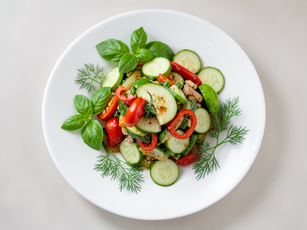 Dip di cetrioli freschi con erbe