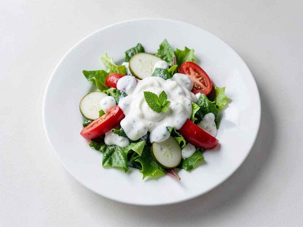 Fresca insalata di cetrioli con crema di yogurt