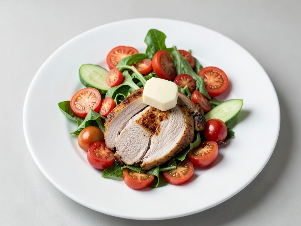 Insalata di Pollo, Cetriolo e Pomodoro