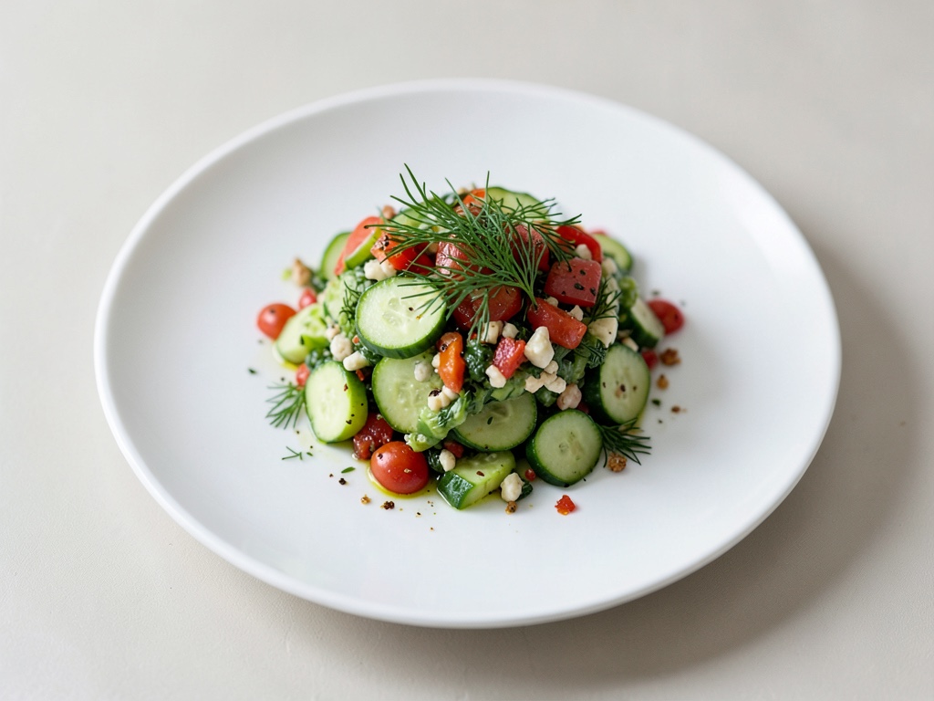 Salsa fresca de pepino y eneldo