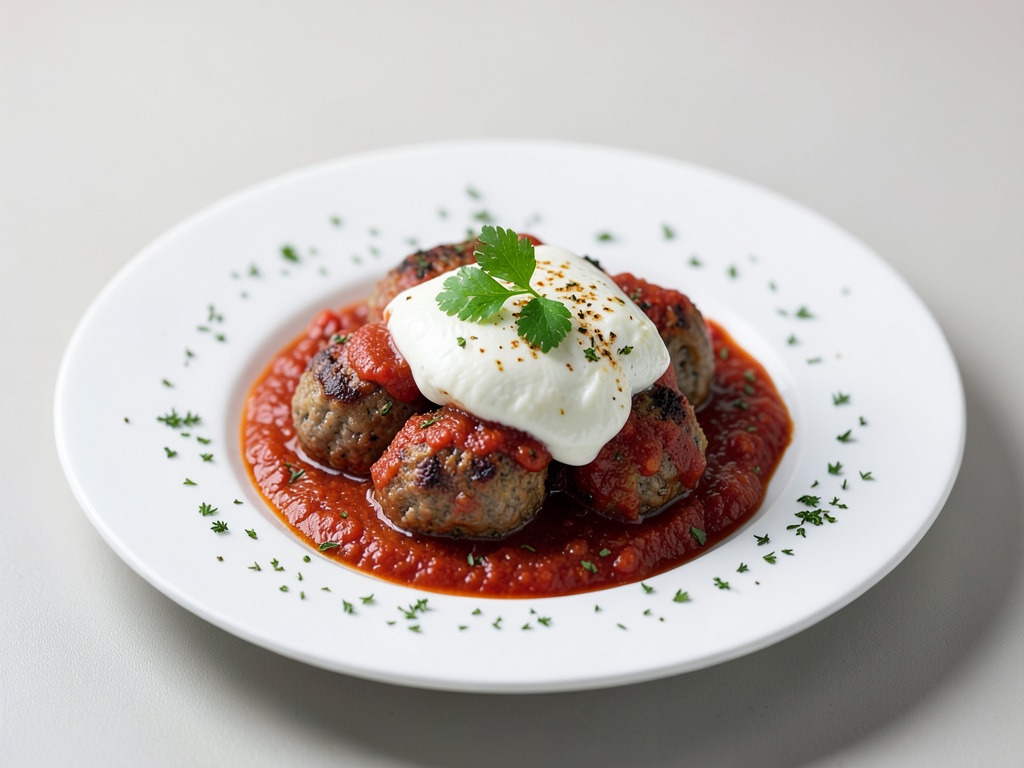 Polpette al forno in salsa di pomodoro con mozzarella