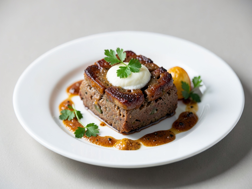 Corazón jugoso de carne picada con huevo
