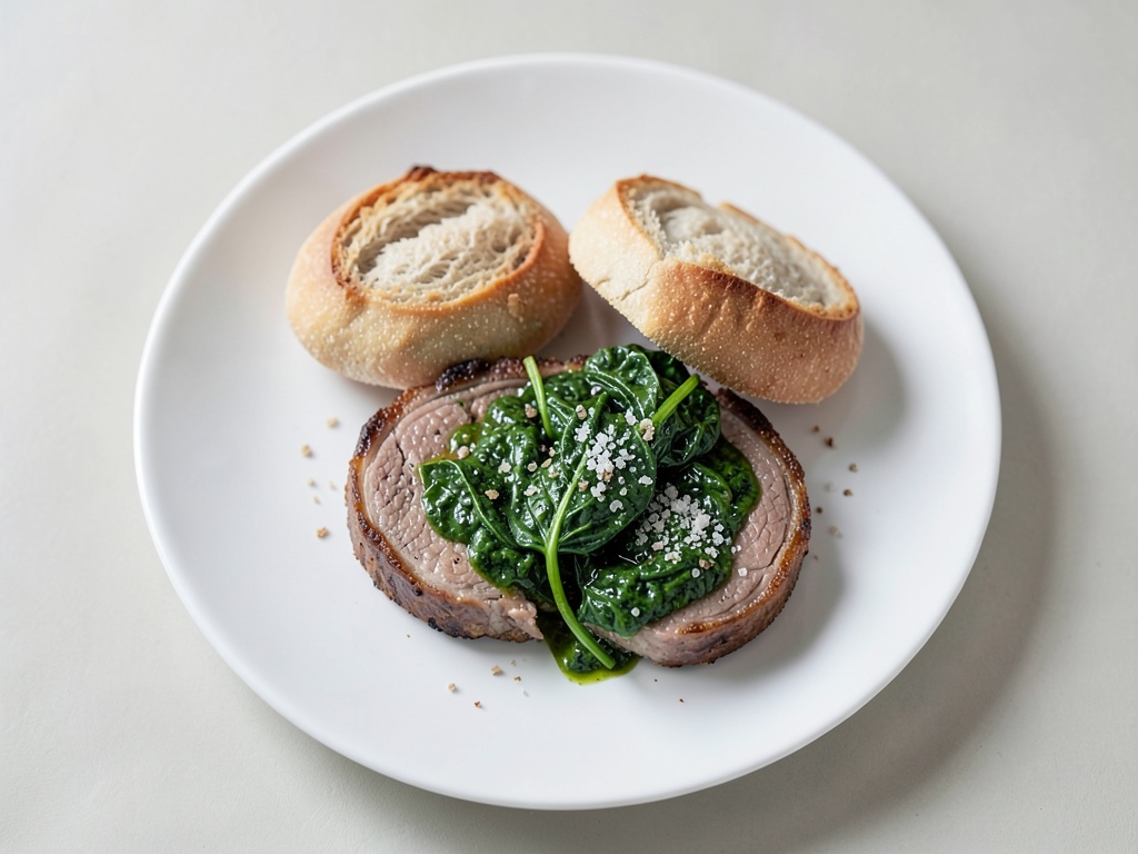 Suculento polpettone di carne con ripieno di spinaci
